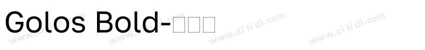 Golos Bold字体转换